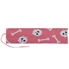 Halloween Pattern With Sculles And Bones 20240926 160927 0000 Roll Up Canvas Pencil Holder (l) by Safari