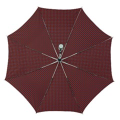 Brown Red Dot Pattern Automatic Folding Umbrella With Case (medium) by ytdream