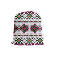 Ukrainian Folk Seamless Pattern Ethnic Ornament Border Element Traditional Drawstring Pouch (large) by Grandong