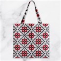 Ukrainian Folk Seamless Pattern Ornament Ethnic Ornament Border Element Traditional Art Zipper Grocery Tote Bag View2