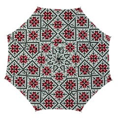 Ukrainian Folk Seamless Pattern Ornament Ethnic Ornament Border Element Traditional Art Automatic Folding Umbrella With Case (medium) by Grandong