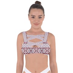 Illustration Of Ukrainian Folk Seamless Pattern Ornament Bandaged Up Bikini Top by Grandong