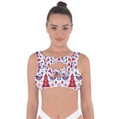 Scandinavian Folk Seamless Pattern Bandaged Up Bikini Top by Grandong