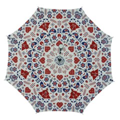 Scandinavian Folk Seamless Pattern Automatic Folding Umbrella With Case (medium) by Grandong