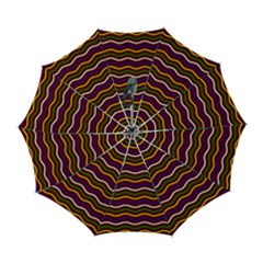Multicolor Wave Pattern Automatic Folding Umbrella With Case (large) by ytdream