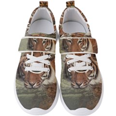 Swimming Tiger Men s Velcro Strap Shoes by ExtraAwesomeSauce