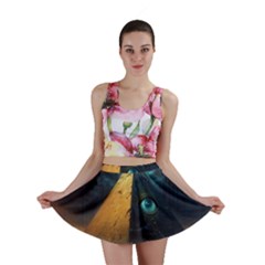 Mystic Blue Pyramid Art Mini Skirt by ExtraAwesomeSauce