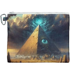 Mystic Blue Pyramid Art Canvas Cosmetic Bag (xxxl) by ExtraAwesomeSauce