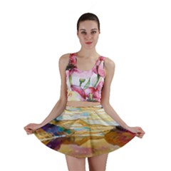 Vibrant Sunset Over Serene Lake Mini Skirt by ExtraAwesomeSauce