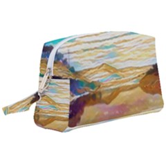 Vibrant Sunset Over Serene Lake Wristlet Pouch Bag (large) by ExtraAwesomeSauce