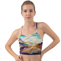Vibrant Sunset Over Serene Lake Mini Tank Bikini Top by ExtraAwesomeSauce