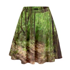 Peaceful Green Forest Walk High Waist Skirt by ExtraAwesomeSauce