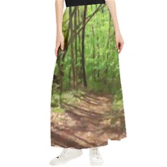 Peaceful Green Forest Walk Maxi Chiffon Skirt by ExtraAwesomeSauce