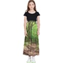 Peaceful Green Forest Walk Kids  Flared Maxi Skirt View1