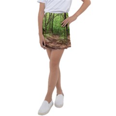 Peaceful Green Forest Walk Kids  Tennis Skirt by ExtraAwesomeSauce