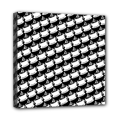 Stylish Coffee Cup Pattern Mini Canvas 8  X 8  (stretched) by ExtraAwesomeSauce