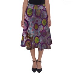 Abstract Molecular Space Art Perfect Length Midi Skirt by ExtraAwesomeSauce