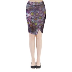 Abstract Molecular Space Art Midi Wrap Pencil Skirt by ExtraAwesomeSauce