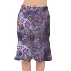 Abstract Molecular Space Art Short Mermaid Skirt by ExtraAwesomeSauce