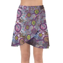Abstract Molecular Space Art Wrap Front Skirt by ExtraAwesomeSauce