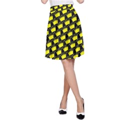 Royalty Inspired Crown Pattern A-line Skirt by ExtraAwesomeSauce