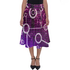 Cosmic Network Geometric Art Perfect Length Midi Skirt by ExtraAwesomeSauce