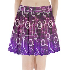 Cosmic Network Geometric Art Pleated Mini Skirt by ExtraAwesomeSauce