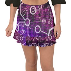 Cosmic Network Geometric Art Fishtail Mini Chiffon Skirt by ExtraAwesomeSauce