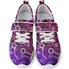 Cosmic Network Geometric Art Men s Velcro Strap Shoes by ExtraAwesomeSauce