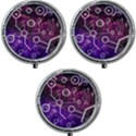 Cosmic Network Geometric Art Mini Round Pill Box (Pack of 3) View1