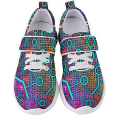 Abstract Tech Galaxy Design Women s Velcro Strap Shoes by ExtraAwesomeSauce
