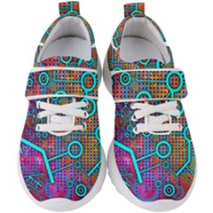 Abstract Tech Galaxy Design Kids  Velcro Strap Shoes by ExtraAwesomeSauce