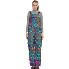 Abstract Tech Galaxy Design Women s Side Zip Front Pouch Ski And Snowboard Bib Pants	 by ExtraAwesomeSauce