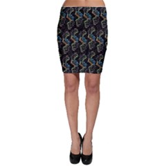 Multicolored Dna Strand Art Bodycon Skirt by ExtraAwesomeSauce