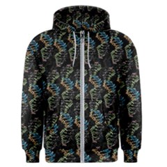 Multicolored Dna Strand Art Men s Zipper Hoodie by ExtraAwesomeSauce