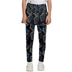 Multicolored Dna Strand Art Kids  Skirted Pants by ExtraAwesomeSauce