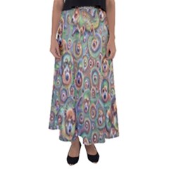 Surreal Abstract Early Ai Art Flared Maxi Skirt by ExtraAwesomeSauce