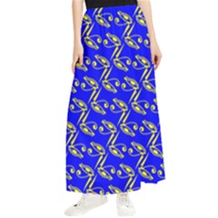 Eye Of Horus Pattern Maxi Chiffon Skirt by ExtraAwesomeSauce
