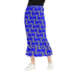 Eye Of Horus Pattern Maxi Fishtail Chiffon Skirt by ExtraAwesomeSauce
