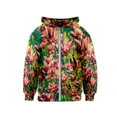 Abstract Floral Artwork Kids  Zipper Hoodie by ExtraAwesomeSauce