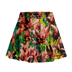Abstract Floral Artwork Mini Flare Skirt by ExtraAwesomeSauce