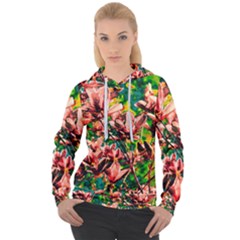 Abstract Floral Artwork Women s Overhead Hoodie by ExtraAwesomeSauce