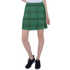 Green Diamond Grid Pattern Tennis Skirt by ExtraAwesomeSauce