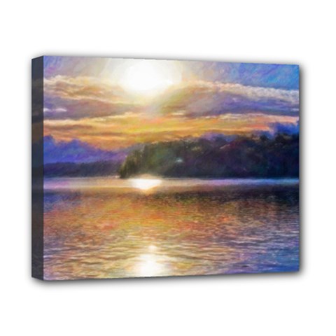 Serene Sunset Over Water Canvas 10  X 8  (stretched) by ExtraAwesomeSauce