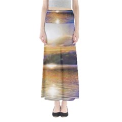Serene Sunset Over Water Full Length Maxi Skirt by ExtraAwesomeSauce