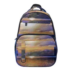 Serene Sunset Over Water Carry-on Travel Backpack by ExtraAwesomeSauce