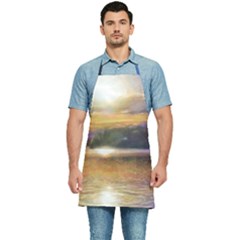 Serene Sunset Over Water Kitchen Apron by ExtraAwesomeSauce