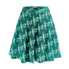 Peaceful Japanese Kanji Design High Waist Skirt by ExtraAwesomeSauce