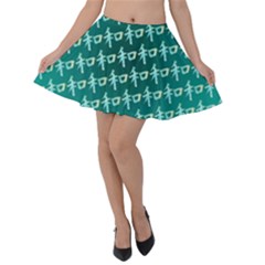 Peaceful Japanese Kanji Design Velvet Skater Skirt by ExtraAwesomeSauce