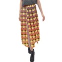Gradient Lion Head Pattern Velour Split Maxi Skirt View1